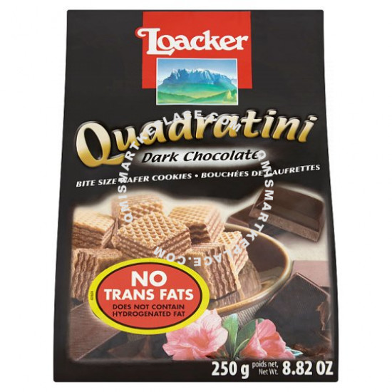 Loacker Quadratini Dark Chocolate Bite Size Wafer Cookies 250g