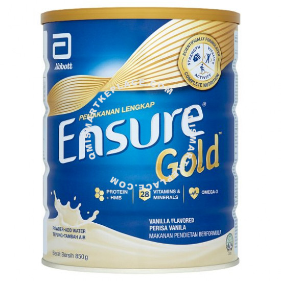 Abbott Ensure Gold Vanilla Flavored Complete Nutrition Powder 850g