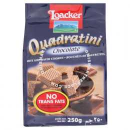 Loacker Quadratini Chocolate Bite Size Wafer Cookies 250g