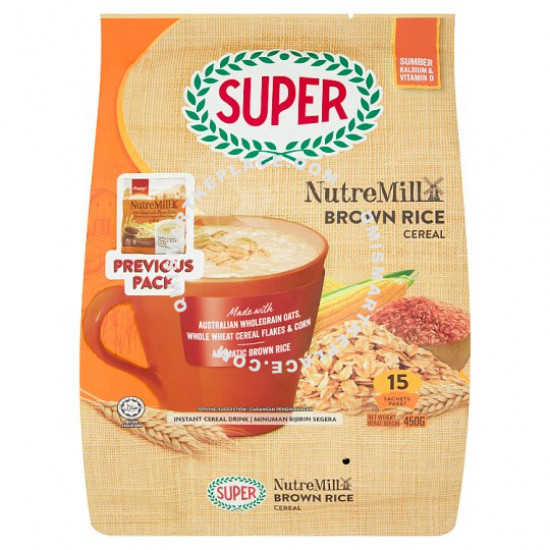 Super NutreMill Brown Rice Instant Cereal Drink 15 Sachets 450g