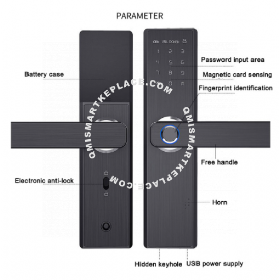 Smart Life Fingerprint Password Door Lock Hotel Smart Lock
