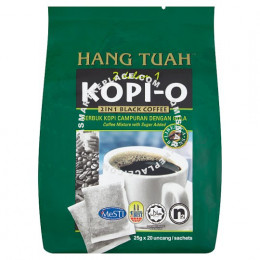 Hang Tuah Kopi-O 2 in 1 Black Coffee Liberica Beans 20 x 25g