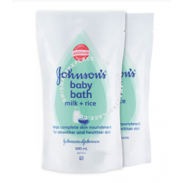 Johnson's Baby Bath Milk + Rice 600ml Twin Pack