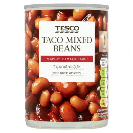 Tesco Taco Mixed Beans in Spicy Tomato Sauce 395g