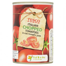 Tesco Italian Chopped Tomatoes in Rich Tomato Juice 400g