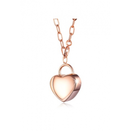BULLION GOLD Heart Chest Case Pendant in Rose Gold Layered Steel Jewellery