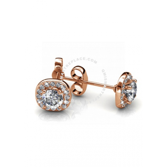 Her Jewellery Cushy Earrings (Rose Gold) with 18K Gold Plated