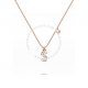 925 SIGNATURE Solid 925 Sterling Silver Initial Crystal Personalised Alphabet Letter Necklace Rose Gold Filled - S