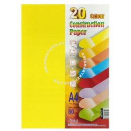 STANDARD 20 Colour A4 Construction Paper FTC-8100 (100's)