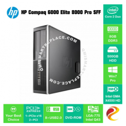   Share:  0 Dual Core HP 6000 8000 8GB 256GB SSD desktop computer PC 4GB 128GB 500GB HDD murah cheap CPU Compaq Elite work from home