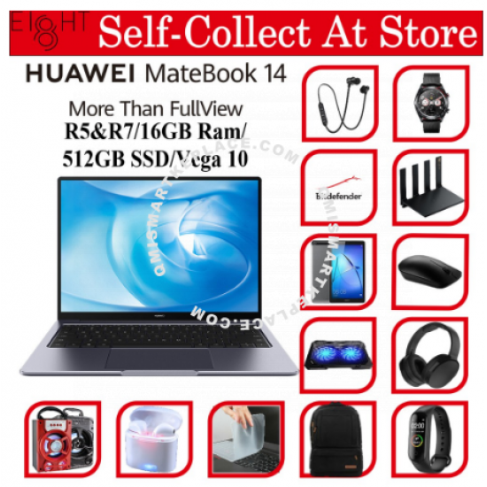 Huawei Matebook D14(I5) / 14 2020(Ryzen™ 5/7) & Free Original Microsoft Office - 100% Original Huawei Malaysia Warranty