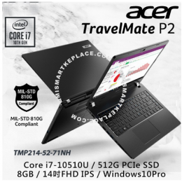  Share:  0 5Cgo ACER TravelMate P2 TMP214-52-71NH i7-10510U 8GB 512G 14" Laptop Taiwan笔记本电脑