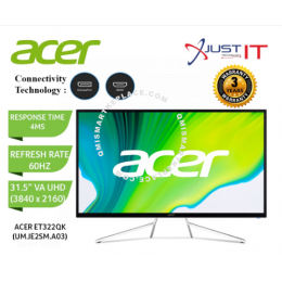 ACER ET322QK 32" 4K HDR READY AMD FREESYNC LED MONITOR (HDMI,DISPLAY PORT)