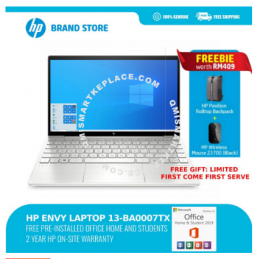 HP ENVY Laptop 13-ba0007TX i5-10210U/LCD 13.3 FHD BV /8GB/512GB SSD/MX350 2GB/W10 Home/FREE PRE-INSTALLED OFFICE