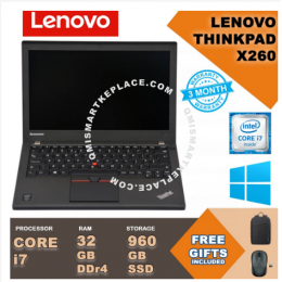 Lenovo Thinkpad X260- Core i7 - 32GB Ram - 1TB SSD - SUPER FAST LAPTOP |Win 10 PRO