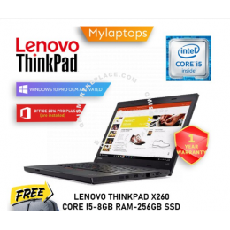 LENOVO THINKPAD X260 [CORE i5-6TH GEN / 8GB RAM / 256GB SSD] WINDOWS 10 PRO / 1 YEAR WARRANTY
