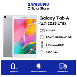 Samsung Galaxy Tab A 8.0 2019 (T295) (Black/ Silver) - 2GB RAM - 32GB ROM - 8 inch - Android Tablet