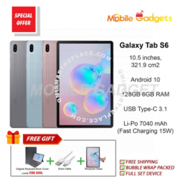 (FREE SHIPPING) Samsung Galaxy Tab S6 Lite (SM-P610) *WiFi Version* / Galaxy TabS6 (SM-T865) *LTE Version* Tablet