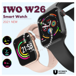 [2021 NEW] IWO 15 W26 Series 6 Smartwatch 1.75 Inch Full Touch Screen IP68 Waterproof Heart Rate Blood Pressure Monitor